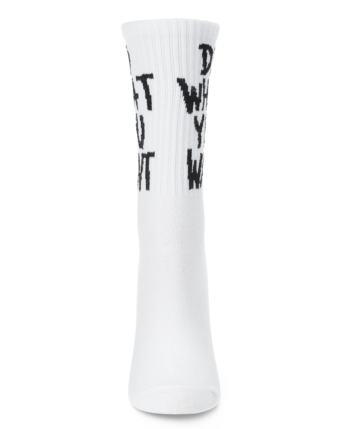 Women's Do What You Want Cotton Blend Crew Socks : Color: Black