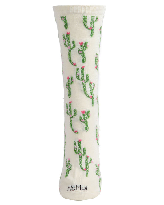 Cactus Bamboo Blend Crew Socks : Color: Marshmallow
