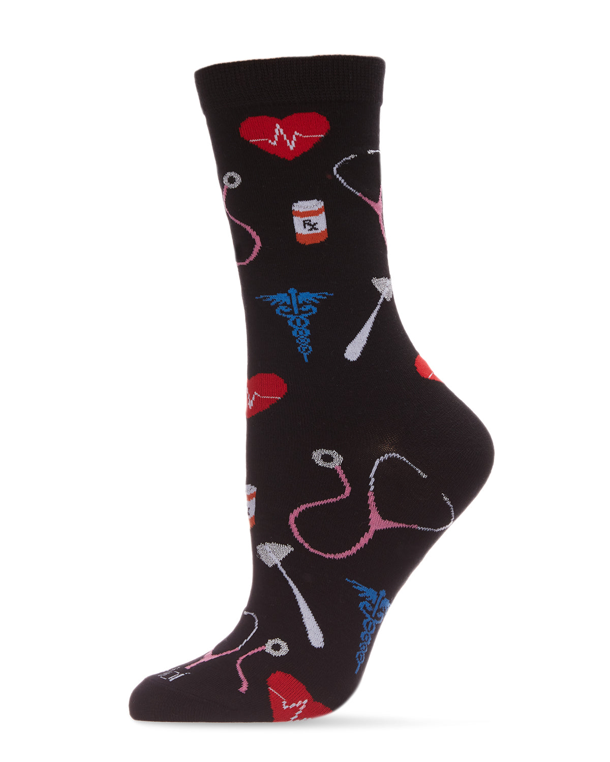 Medical Marvel Bamboo Blend Crew Sock : Color: Black