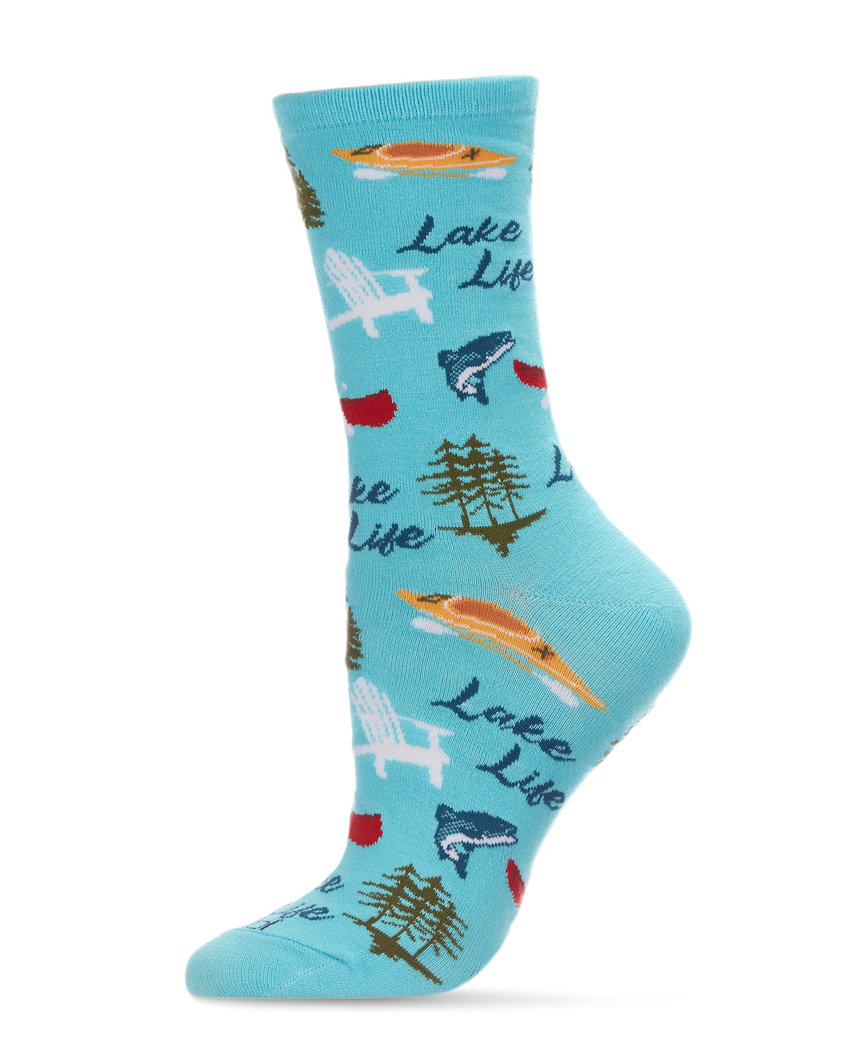 Lake Life Bamboo Blend Crew Sock : Color: Seafoam