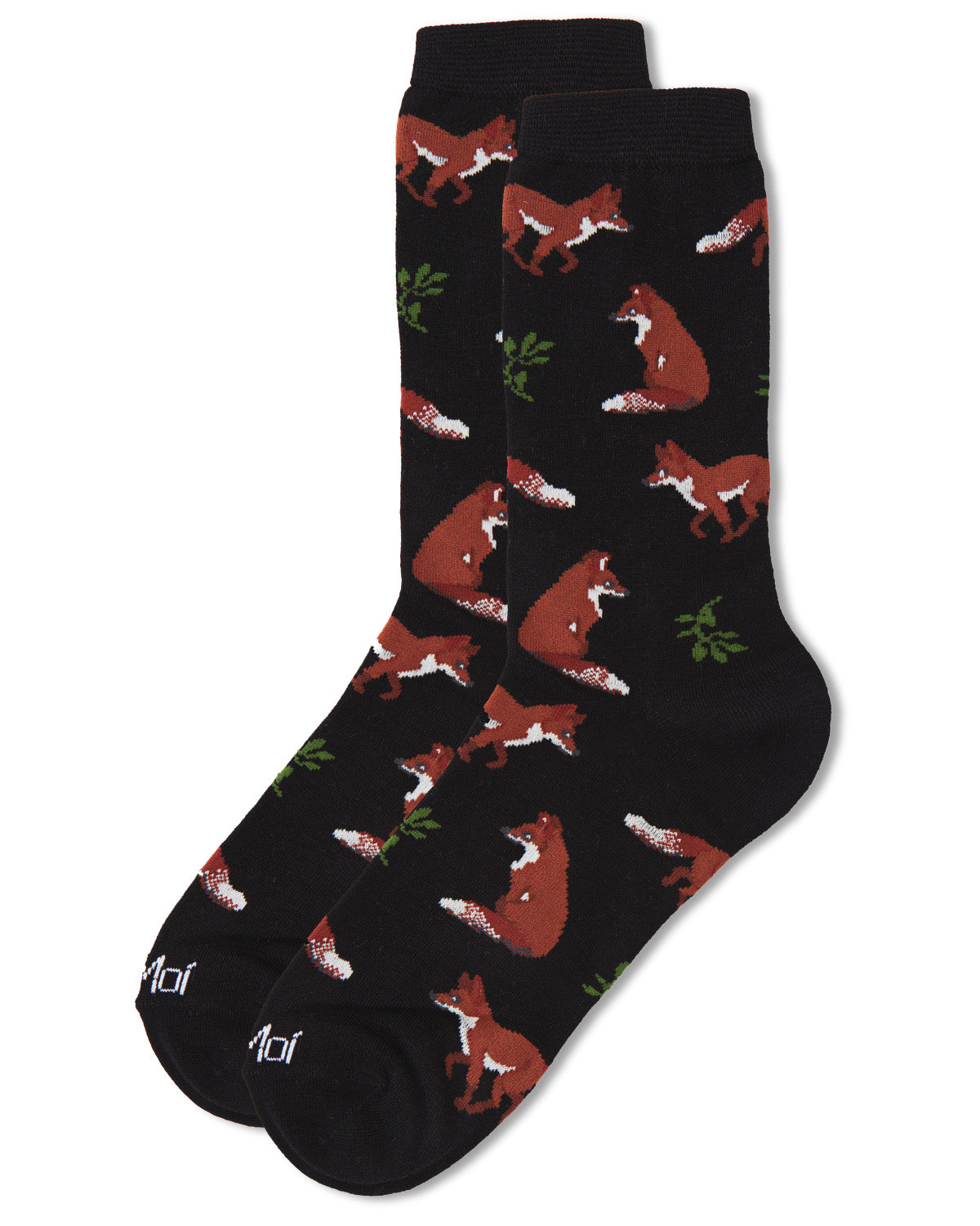 You Sly Fox Bamboo Blend Crew Sock : Color: Black