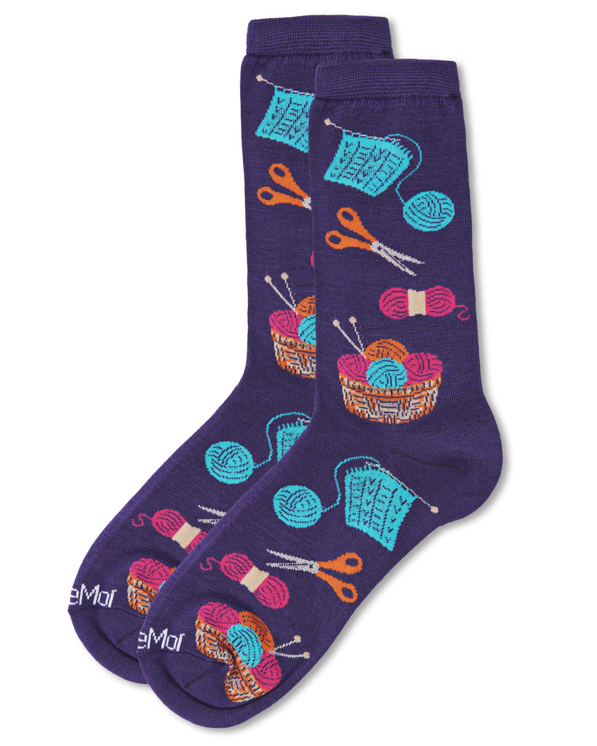 Knitting Bamboo Blend Crew Socks : Color: Blackberry Cordial