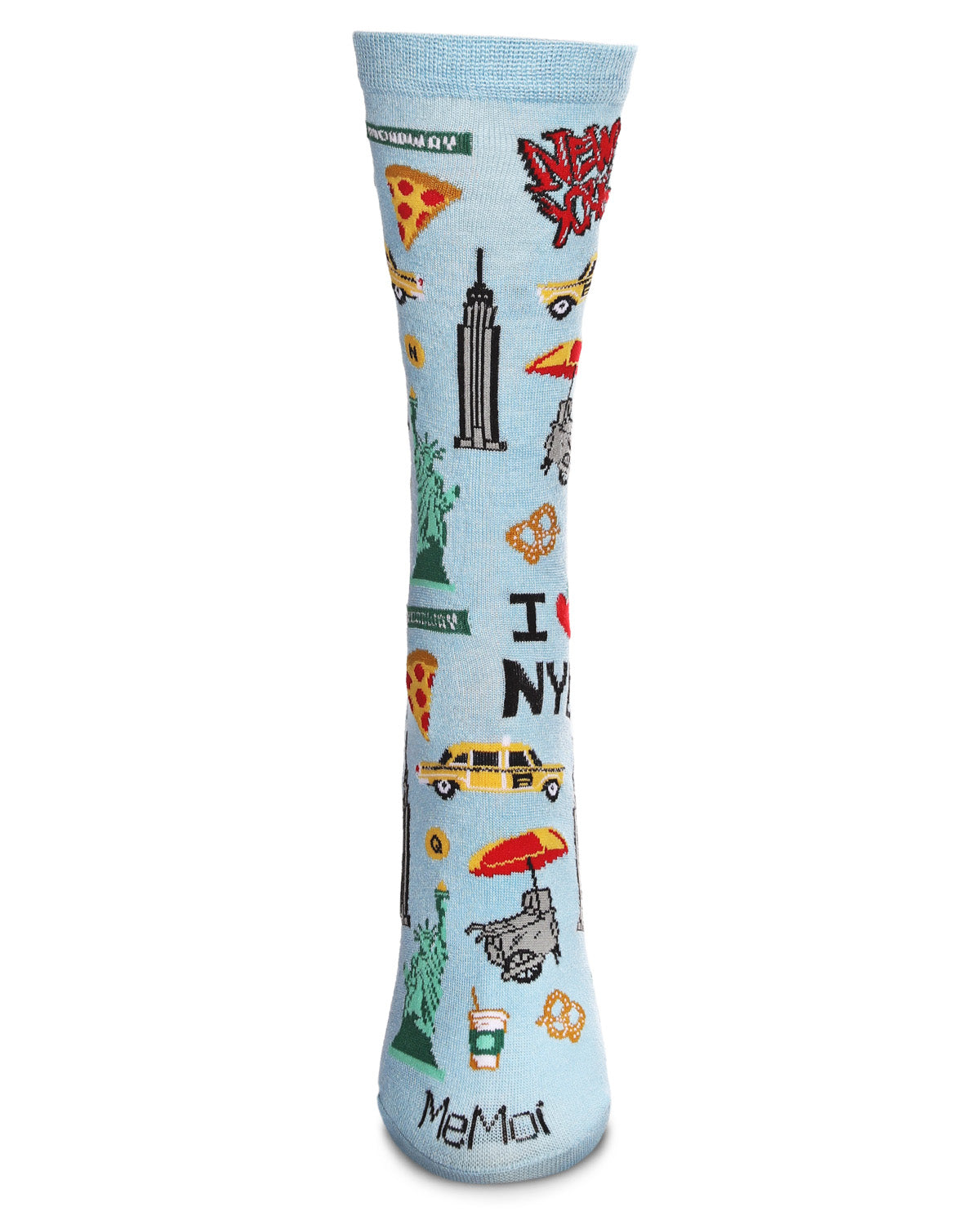 New York City Bamboo Blend Crew Socks : Color: Light Blue