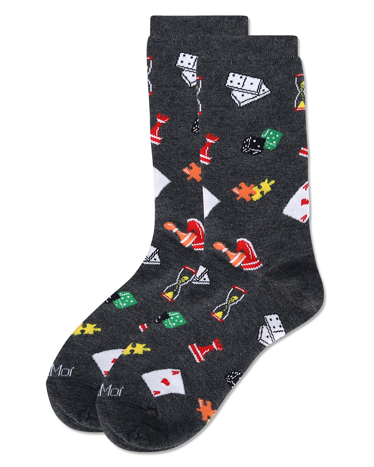Women's Games Bamboo Crew Socks : Color: Dark Gray Heather