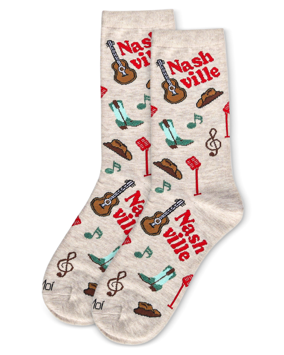 Women's Nashville Bamboo Crew Socks : Color: Oatmeal Heather