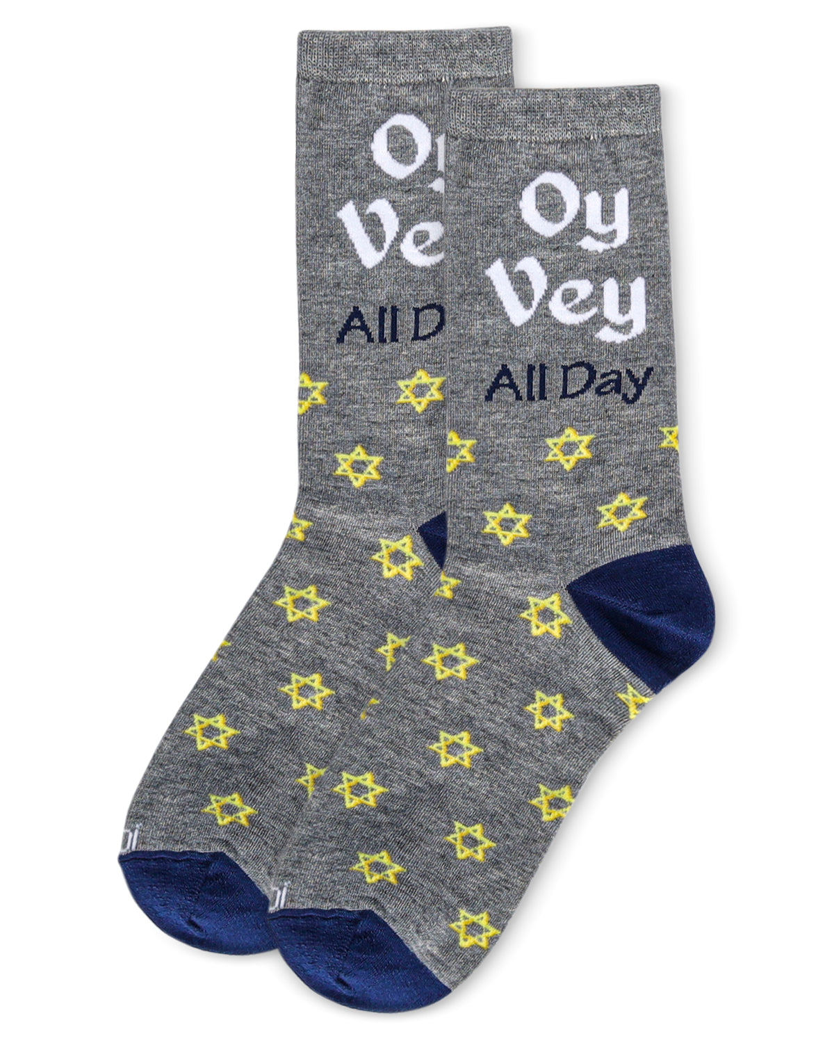 Women's Oy Vey All Day Bamboo Crew Socks : Color: Med Gray Heather