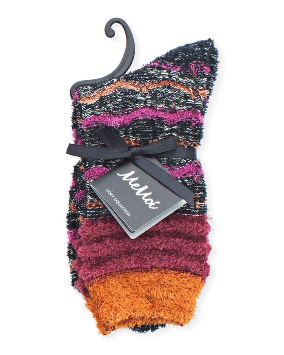 Women's Thick Chevronitty Cozy Crew Socks : Color: Black
