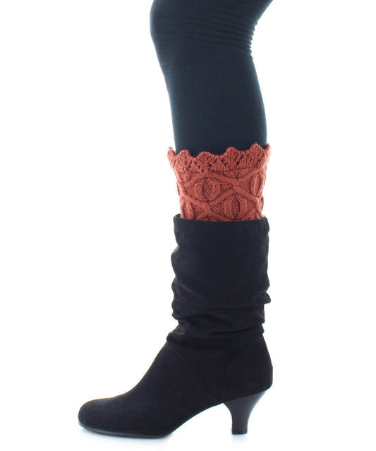 Beholder Eye Knit Boot Toppers : Color: Arabian Spice