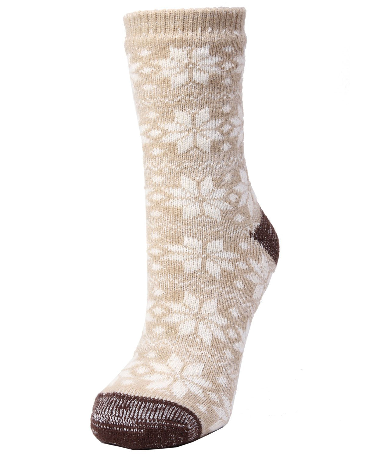 Flurry Dual Layer Buttersoft Crew Socks : Color: Java