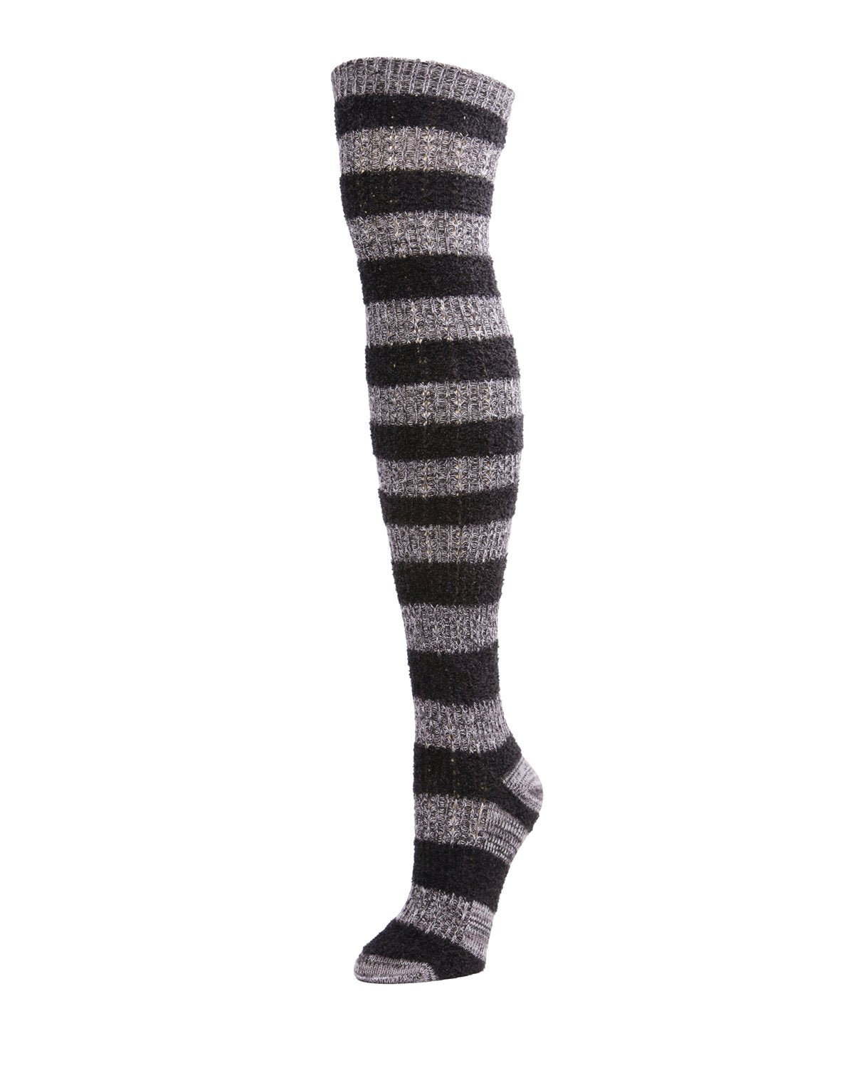 Toulouse Over the Knee Cotton Blend Striped Sock : Color: Black