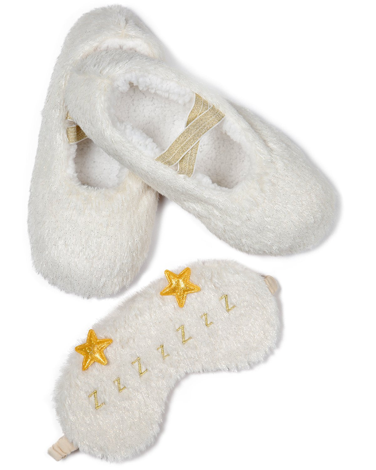 Ticket to Dreamland Eye Mask & Slipper Set : Color: Ivory