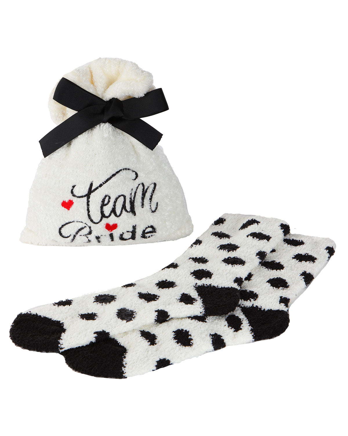 Team Bride Cozy Socks & Gift Bag Set : Color: Ivory