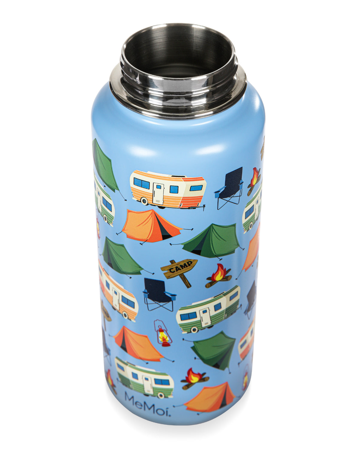 Thermal Insulated Stainless Steel Camping 32 Oz Water Bottle : Color: Light Blue