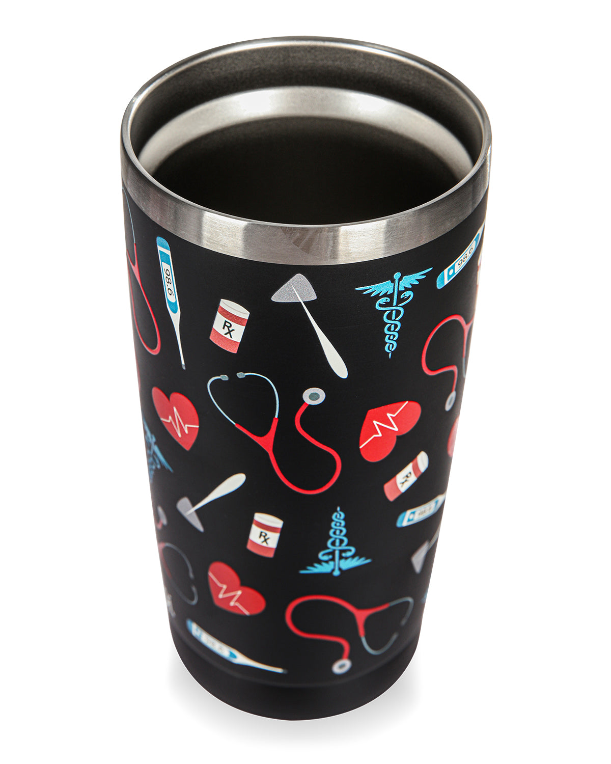 Thermal Insulated Stainless Steel Medical 20 Oz Coffee Tumbler : Color: Black