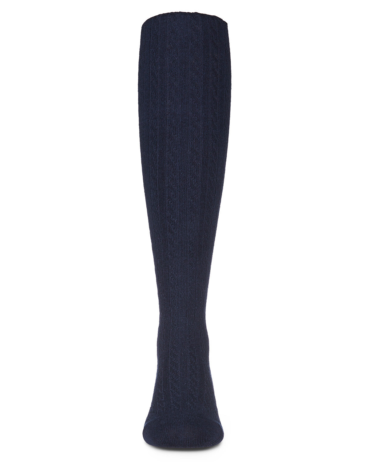 Girls Cotton Blend Cable Tights : Color: Navy