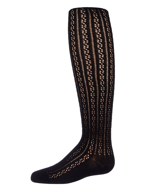 Pelerine Stitch Girl’s Cotton Blend Tights : Color: Black