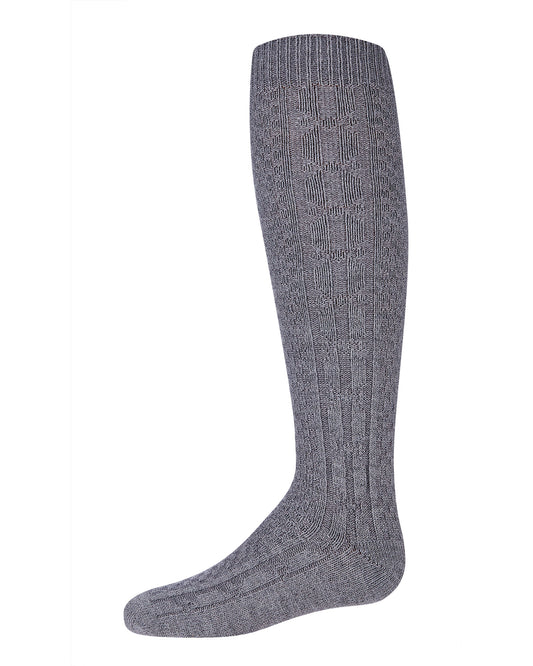 Girls Chunky Ribbed Knit Knee-High Socks : Color: Medium Gray Heather