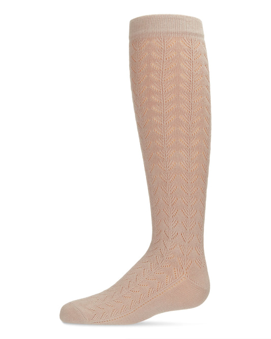 Pelerine Cotton Blend Knee High Socks : Color: Blush