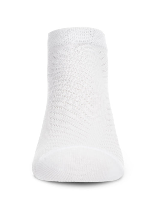 Pointelle Cotton Blend Super Soft Anklet Sock : Color: White