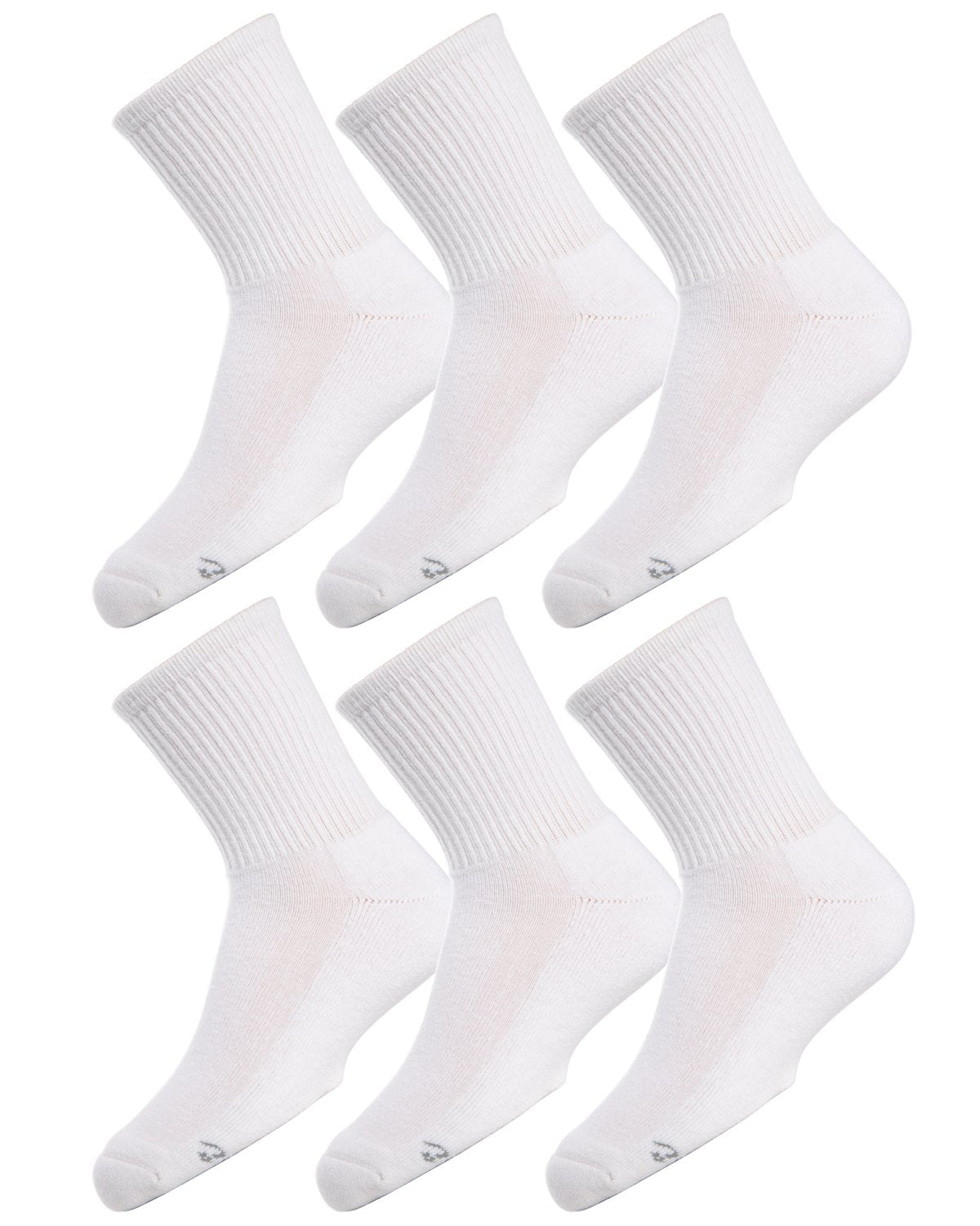 Unisex Crew Sport Socks 3-Pack : Color: White/White/White