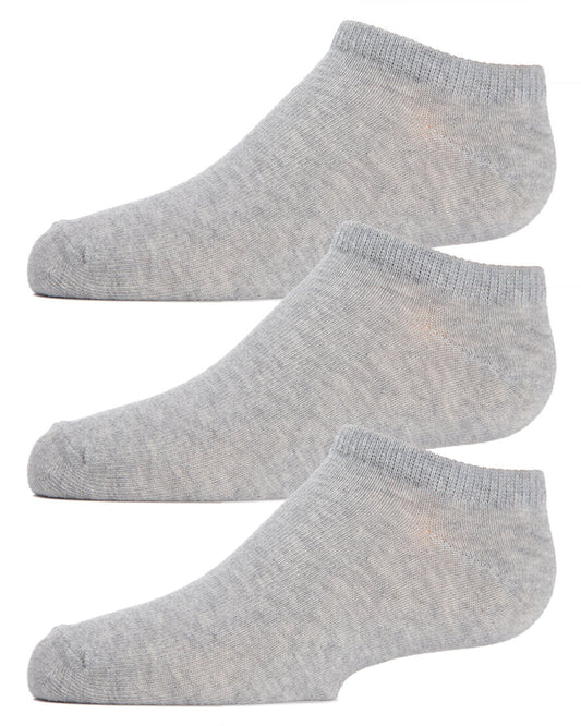 Kids Low Cut Cotton Blend Socks 3-Pack : Color: Light Gray