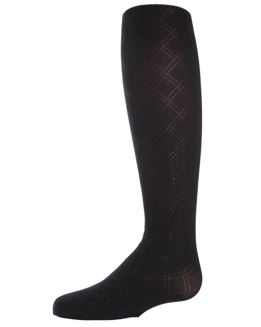 Girls' Shine Bright Diamond Tights : Color: Black
