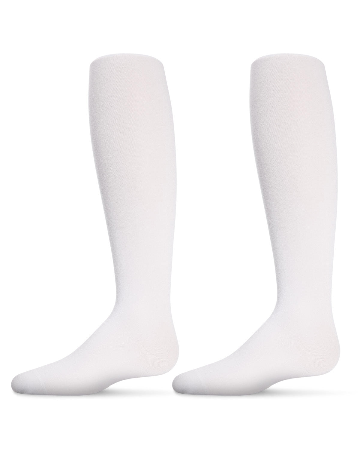 Girls' 2 Pair Pack Essentials Nylon Tights : Color: White