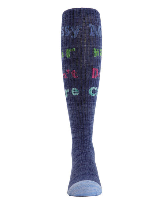 Messy Hair Don’t Care Knee High Socks 2-Pack : Color: Assorted
