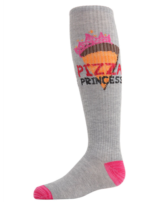 Girls' 2 Pair Pack Pizza Princess Knee High Socks : Color: Assorted