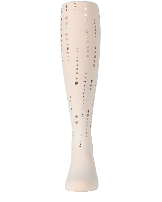Retro Halftone Polka Dot Tights : Color: Winter White