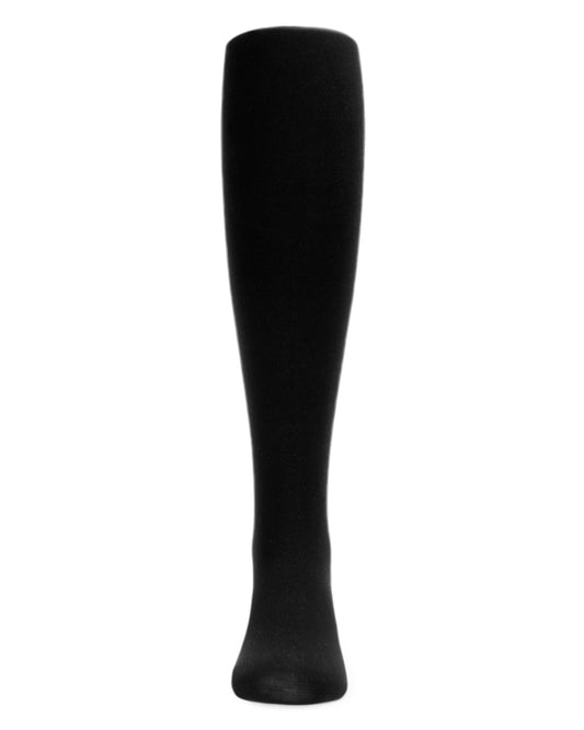 Girls' Lurex Side Seam Opaque Sparkle Tights : Color: Black