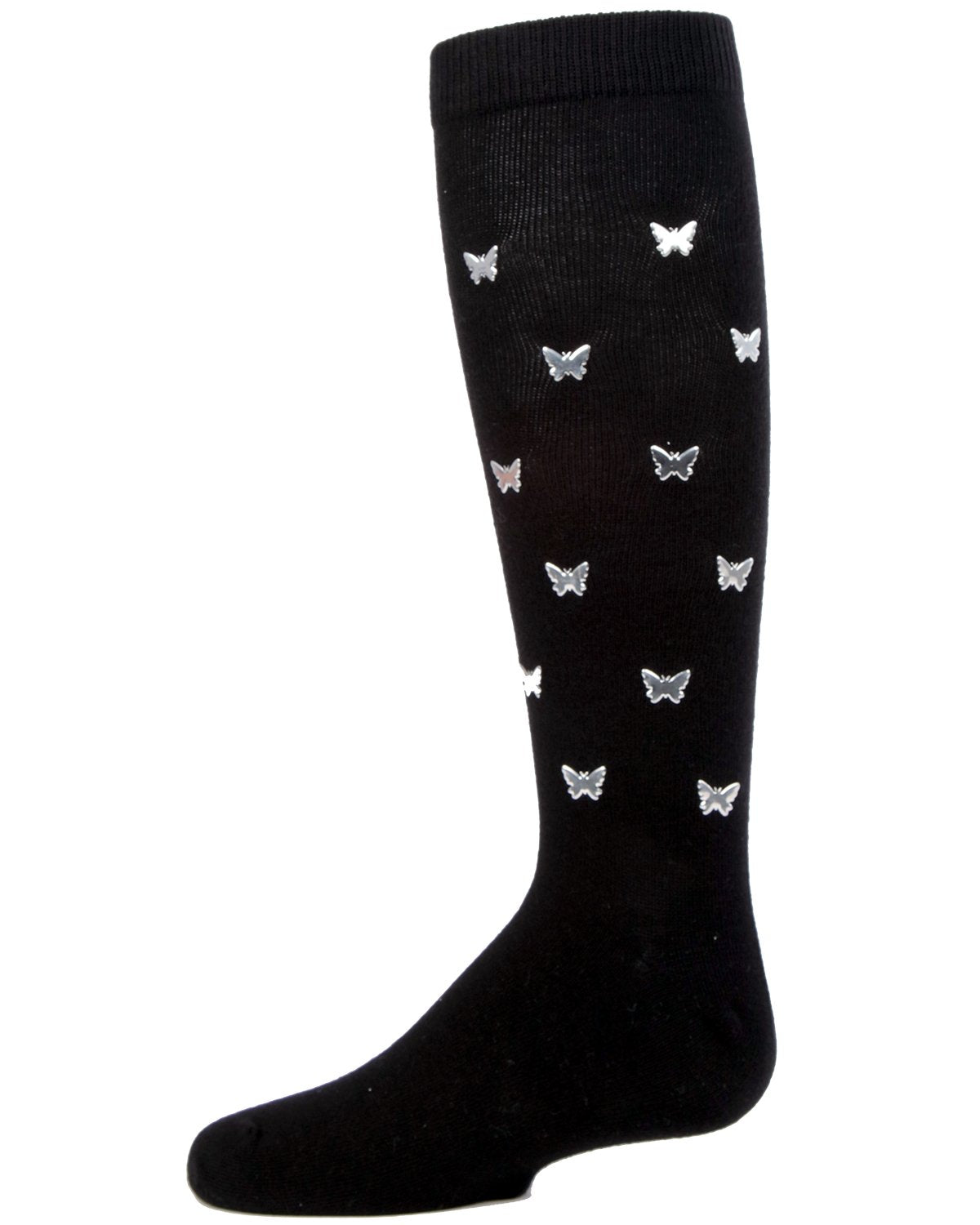 Fly Sky High Butterfly Girls Cotton Blend Knee Socks : Color: Black
