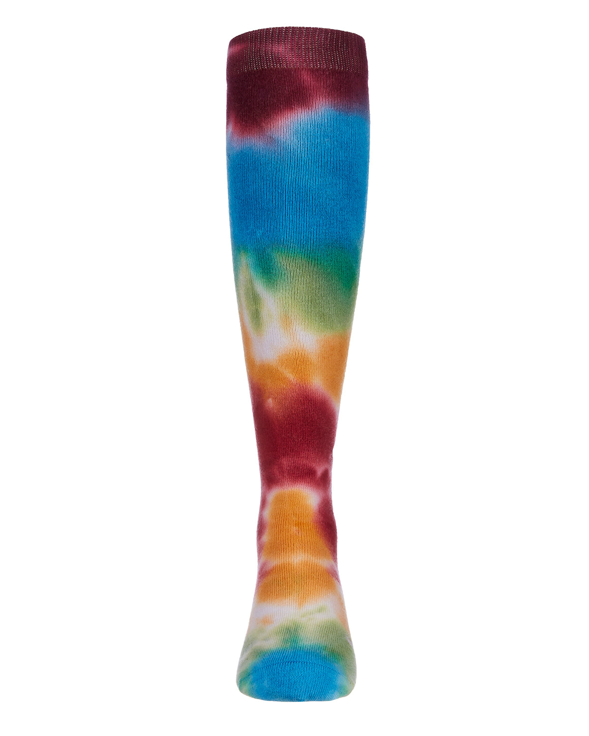 Retro Tie-Dye Girls Cotton Blend Knee High Socks : Color: Multi
