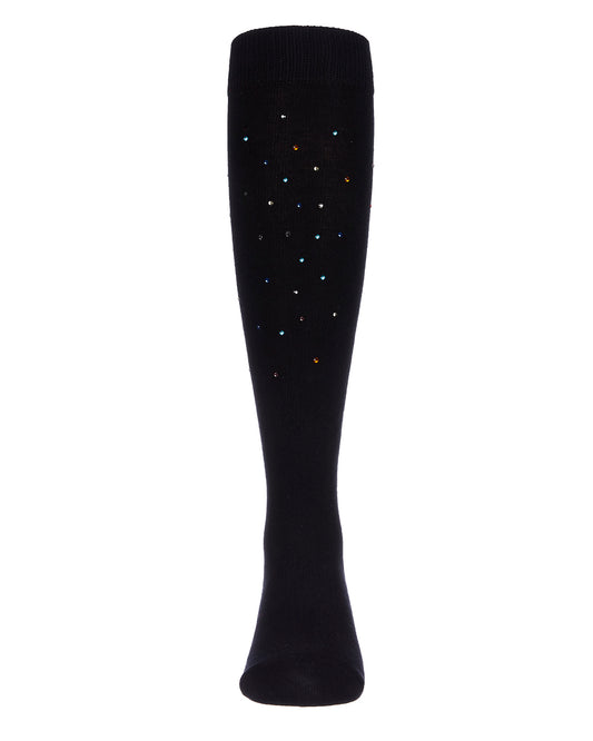 Girls' Multi Stone Knee-High Socks : Color: Black