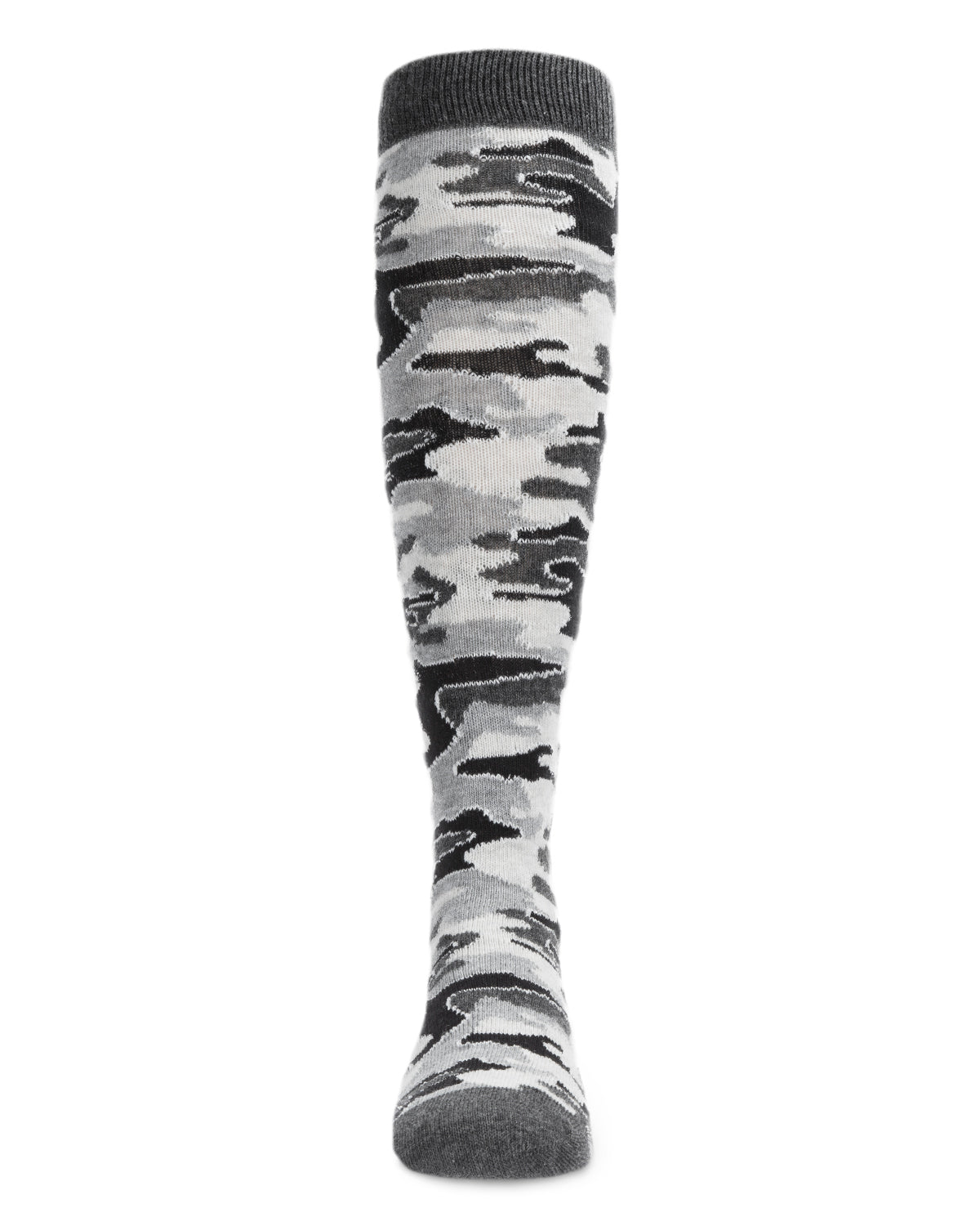 Girls' Lurex Camo Knee High Socks : Color: Gray