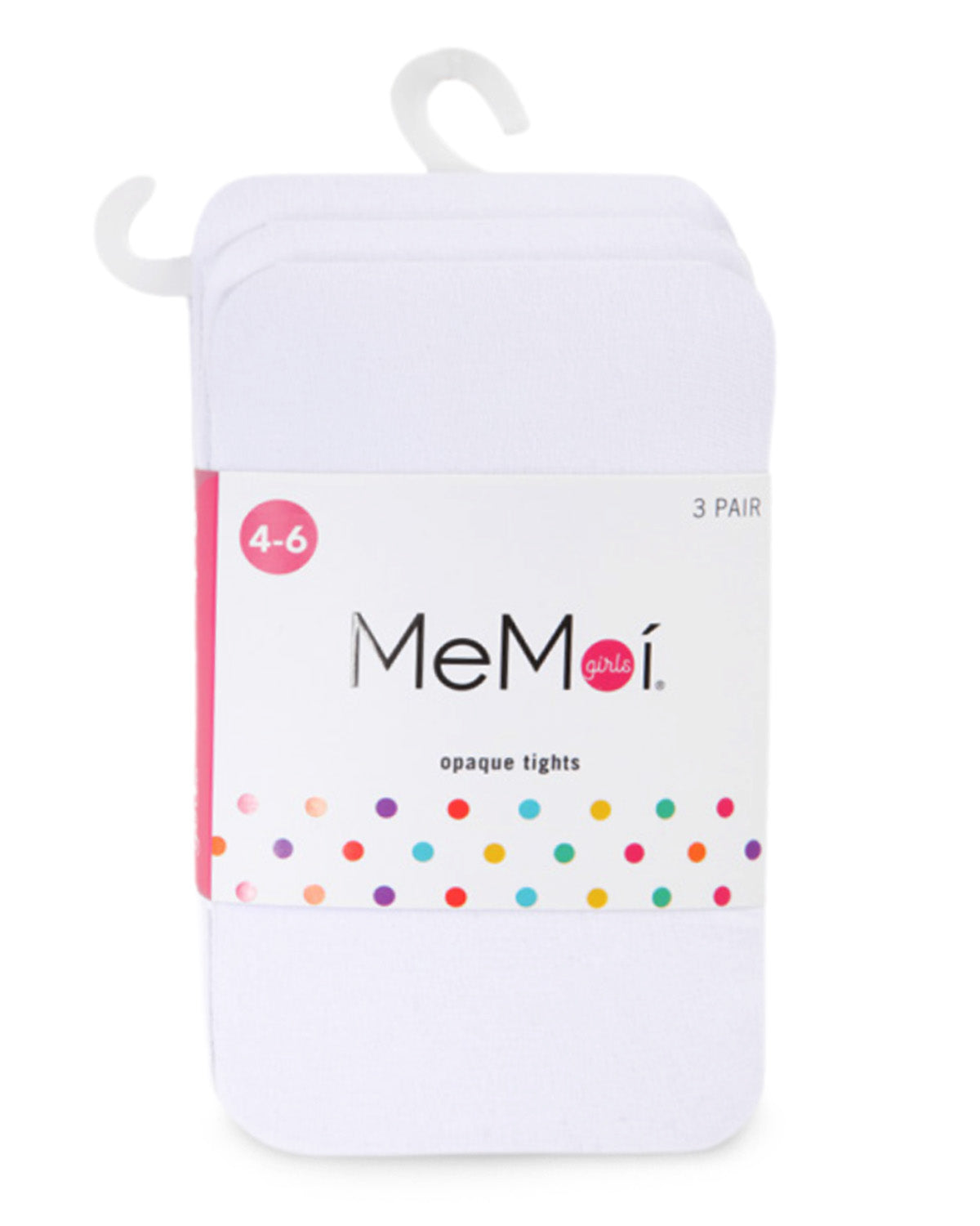 Girls' 3 Pair Pack Essential Rhumba Opaque Tights : Color: White/White/White