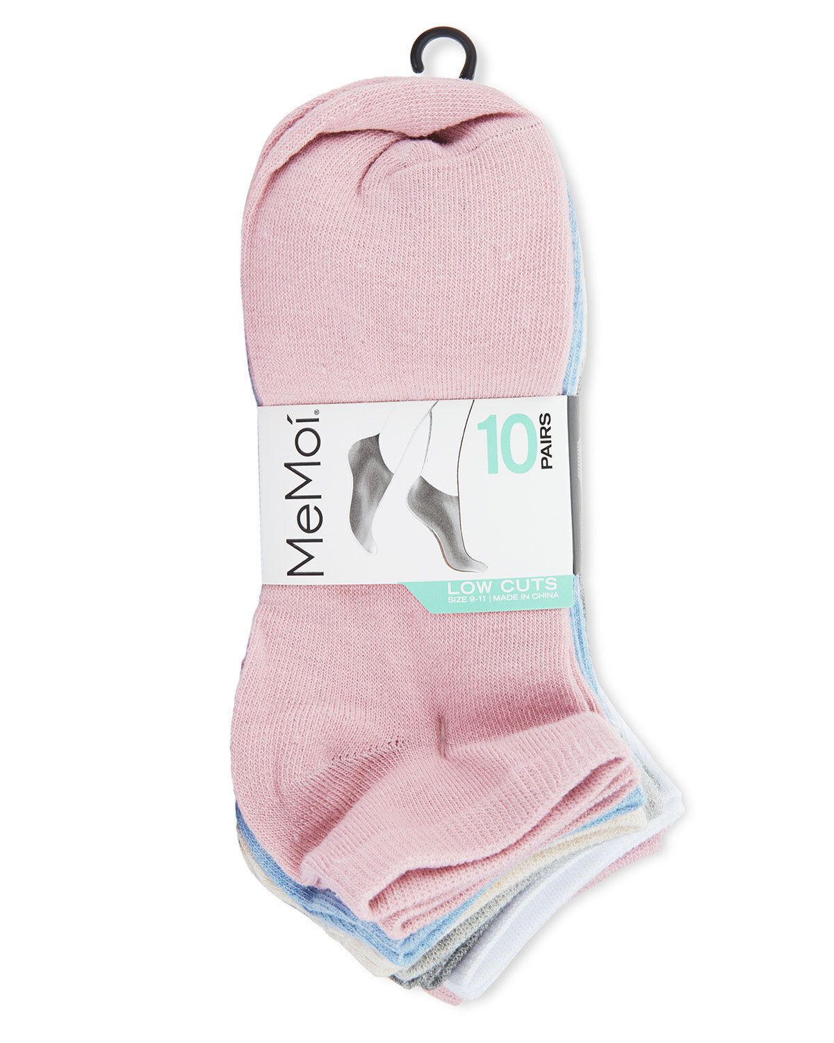 Women's 10 Pair Pack Heathered Pastel Low Cut Socks : Color: Blush