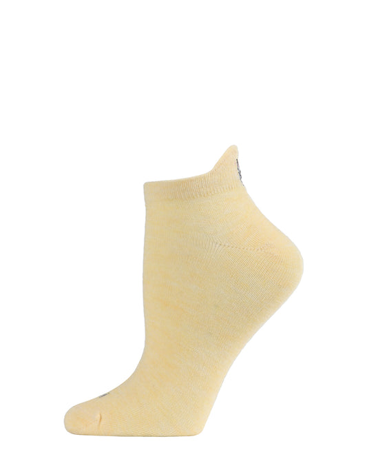 Women's Cat Love Low Cut Tab Socks : Color: Yellow Heather