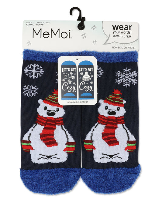 Women's Let's Get Cozy Low-Cut Non-Skid Socks : Color: Navy