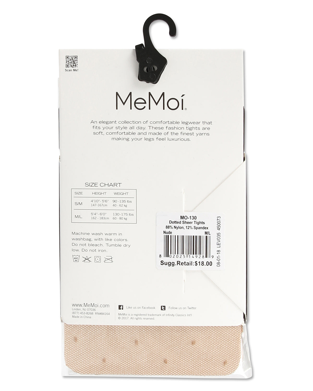 Glam Dotted Inlay Soft Sheer Tights : Color: Nude