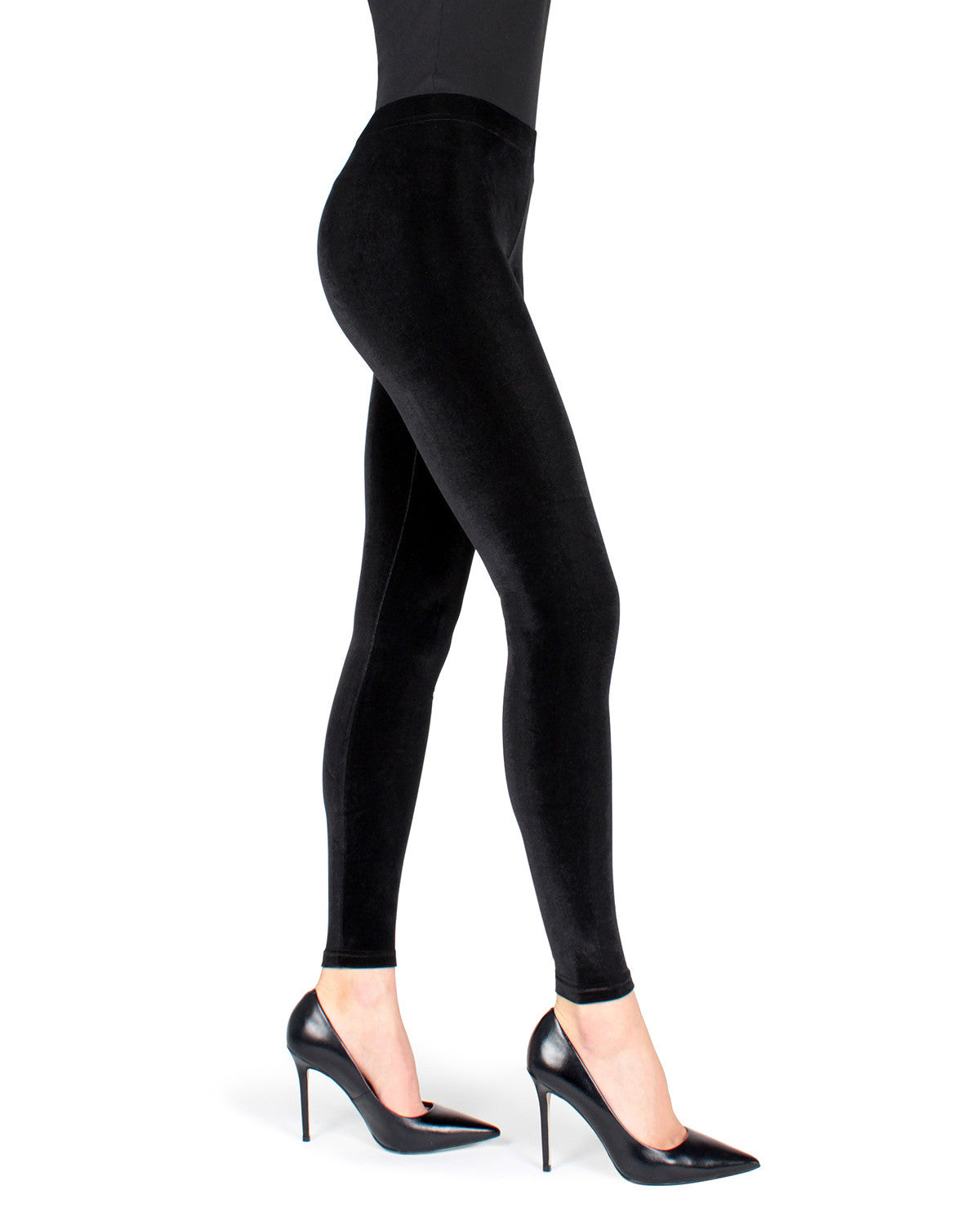 Women's Black Panther Velvet Leggings : Color: Black