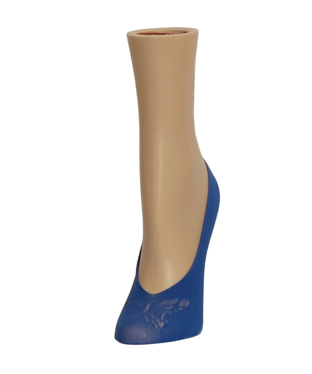 Women's Butterfly Front No Show Liner Socks : Color: True Blue