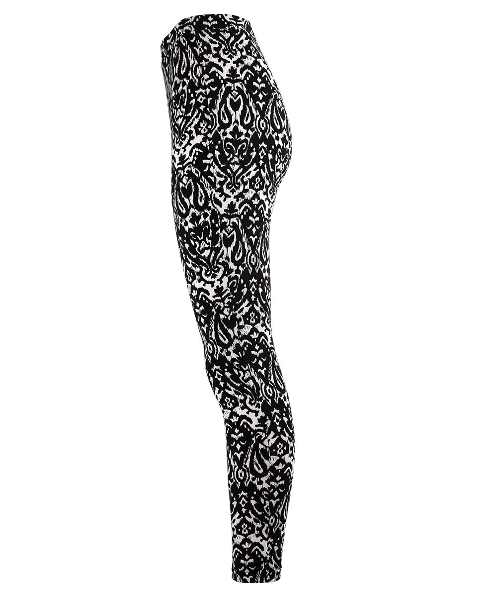 Exhale Abstract Print Leggings : Color: Black Collage