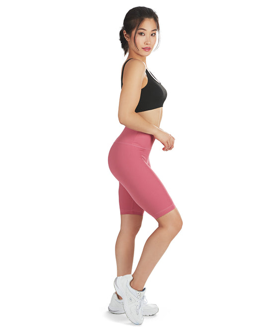 Scrunch Butt Stitch Bum Enhancing Knee Length Athletic Short : Color: Mauve