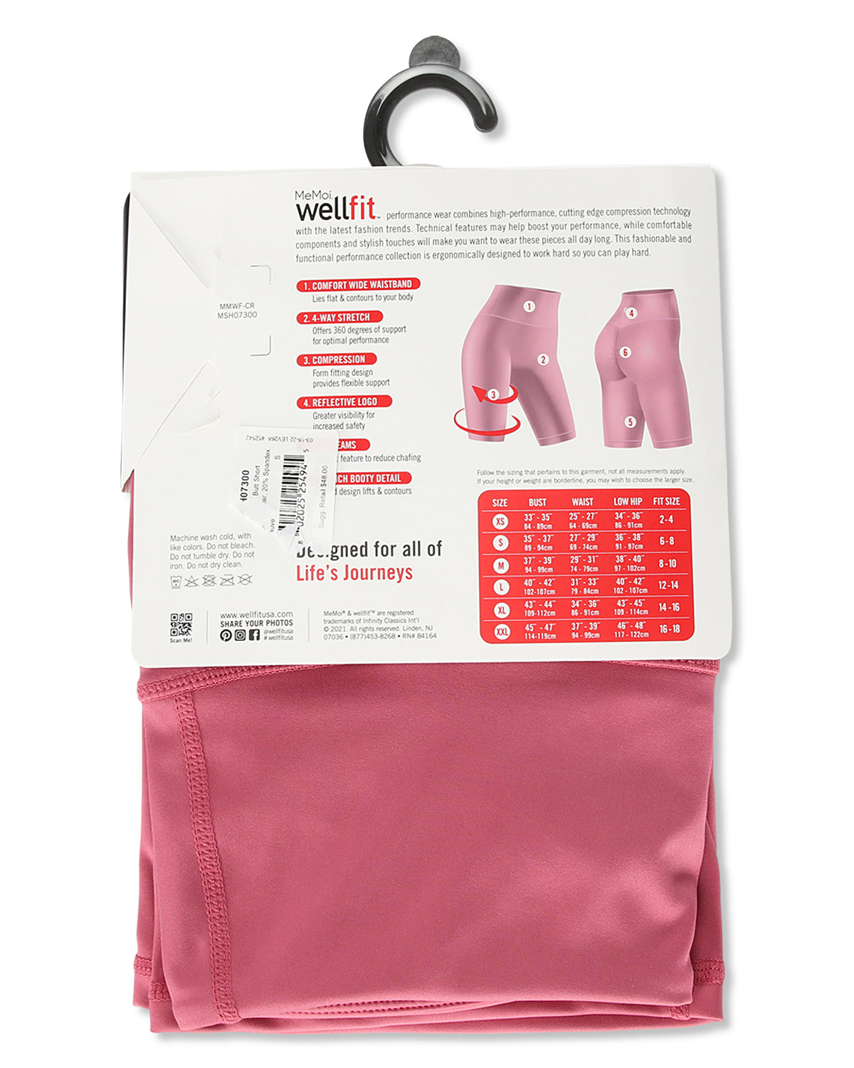 Scrunch Butt Stitch Bum Enhancing Knee Length Athletic Short : Color: Mauve