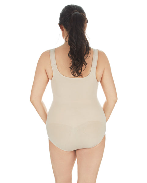SlimMe Supportive Maternity Bodysuit with Cushioned Straps X-Large / Nude