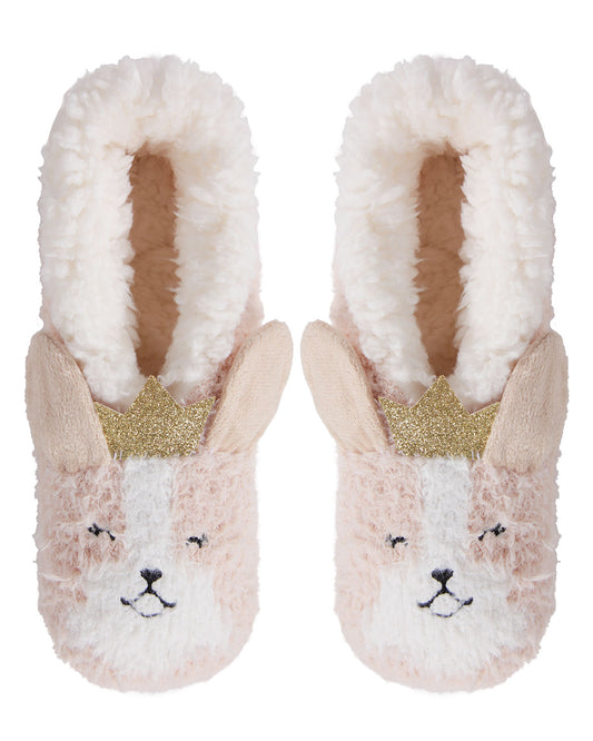 Corgi Critter Plush-Lined Slippers : Color: Tan