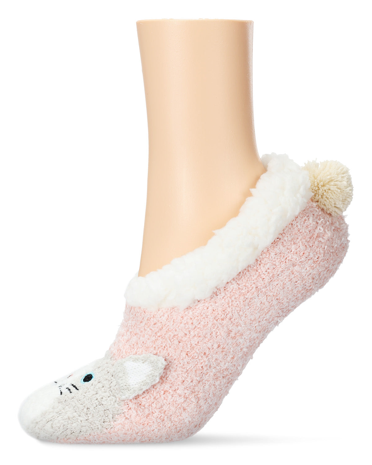 Women's Kitty Embellished Plush Lined Slippers : Color: Blush