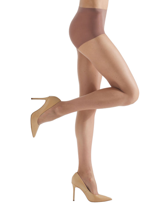 Natori Soft Suede Ultra Sheer Control Top Tights : Color: Nude