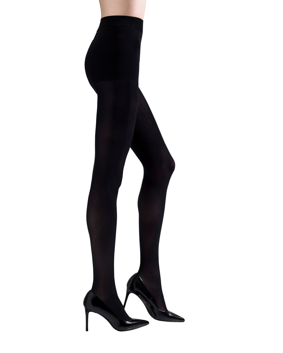 Women's 2 Pair Pack Natori Ultra Control Firm Fit Opaque Tights : Color: Black